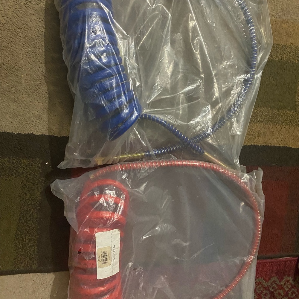 15’ Air Coiled Single W/ 12 Lead & 40” Lead In Red And Blue